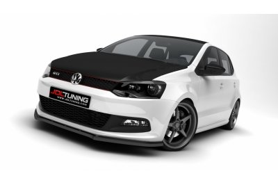 Накладка сплиттер на передний бампер на Volkswagen Polo V GTI ДОрестайл